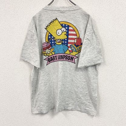 X.O.X　半袖プリントTシャツ　The Simpsons　ザ・シンプソンズ　灰色　グレー　Lサイズ