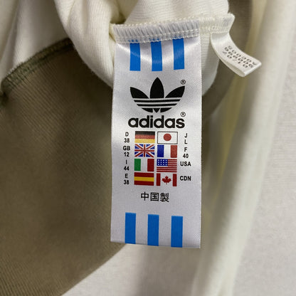 00s　adidas　アディダス　トラックジャケット/ジャージ　トレフォイルロゴ　ヴィンテージ　ホワイトー　Lサイズ