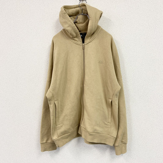 adidas　アディダス　フルジップスウェットパーカー/フーディー　からし色　XLサイズ