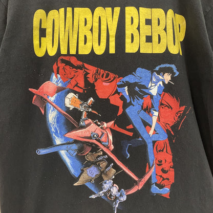 古着 used　COWBOYBEBOP　カウボーイビバップ　半袖アニメプリントTシャツ　クルーネック　黒　ブラック　Mサイズ