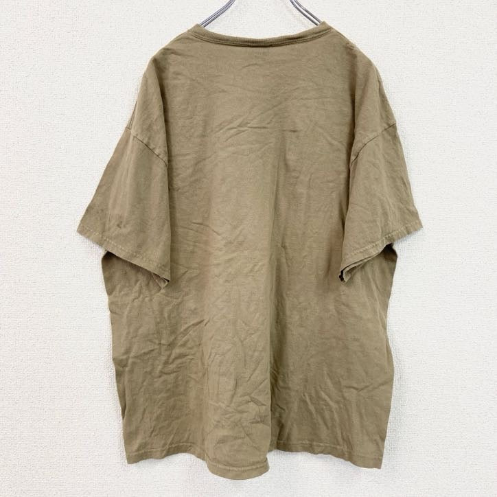 古着 used　DELTA　PRO WEIGHT　半袖プリントTシャツ　クルーネック　クールエイドマン　カーキー　XLサイズ