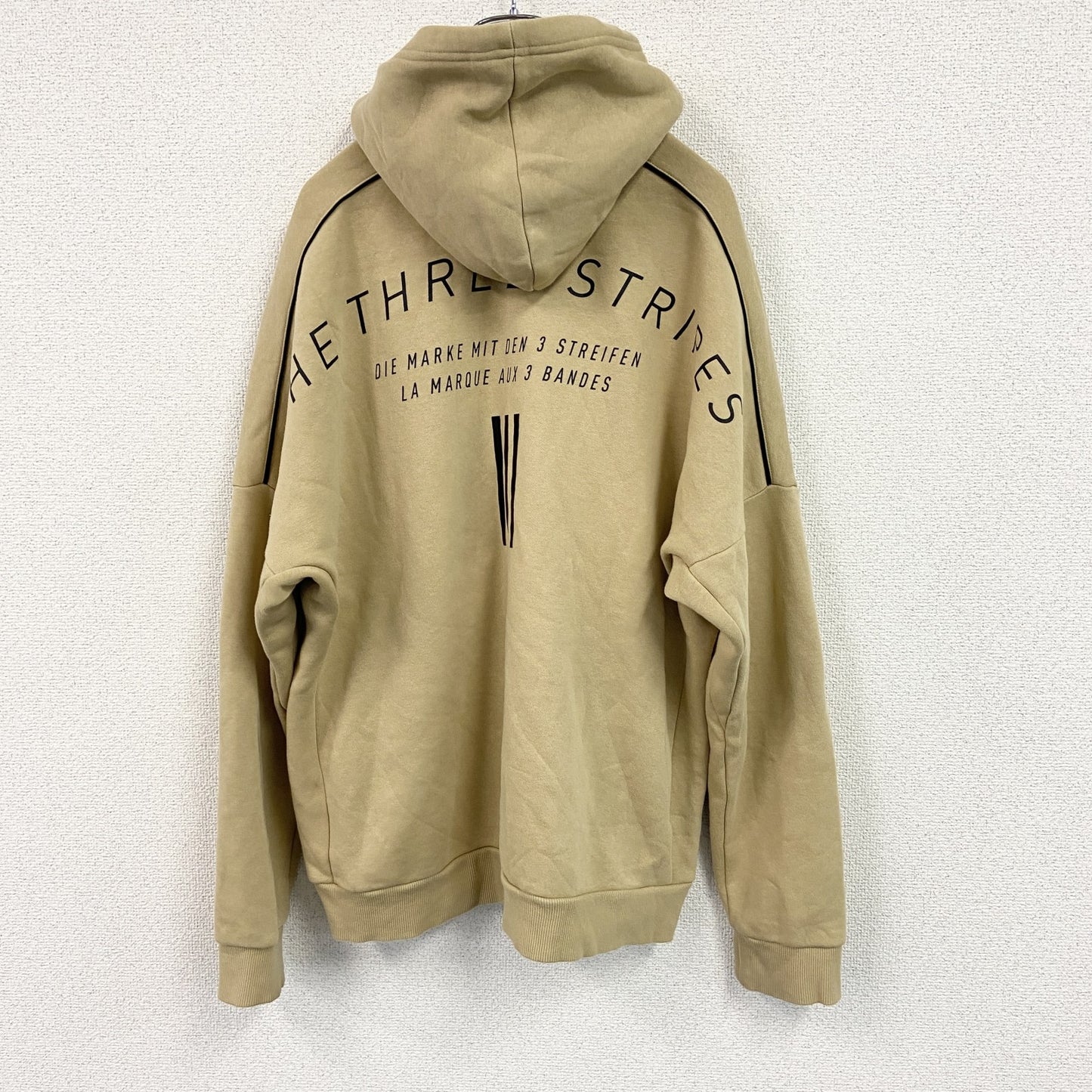 adidas　アディダス　フルジップスウェットパーカー/フーディー　からし色　XLサイズ