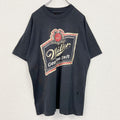古着 used　80s　SCREEN STARS　半袖プリントTシャツ　ミラービール　お酒　黒　ブラック　ヴィンテージ　XLサイズ