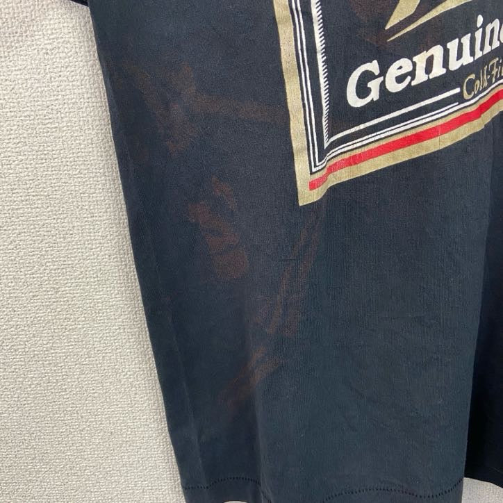 古着 used　80s　SCREEN STARS　半袖プリントTシャツ　ミラービール　お酒　黒　ブラック　ヴィンテージ　XLサイズ