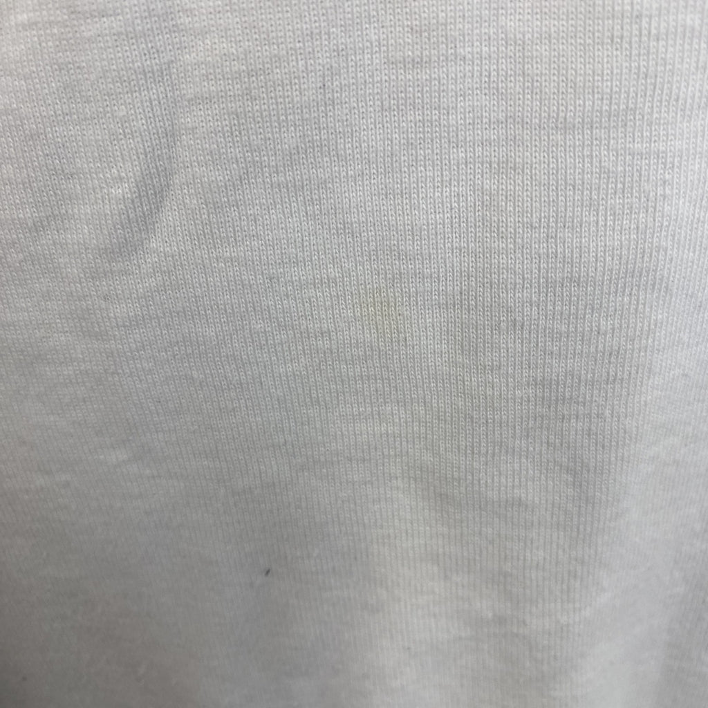 古着 used　FISHBONE　長袖重ね着風プリントTシャツ　モノトーン　バイカラー　黒　白　レトロデザイン　XLサイズ