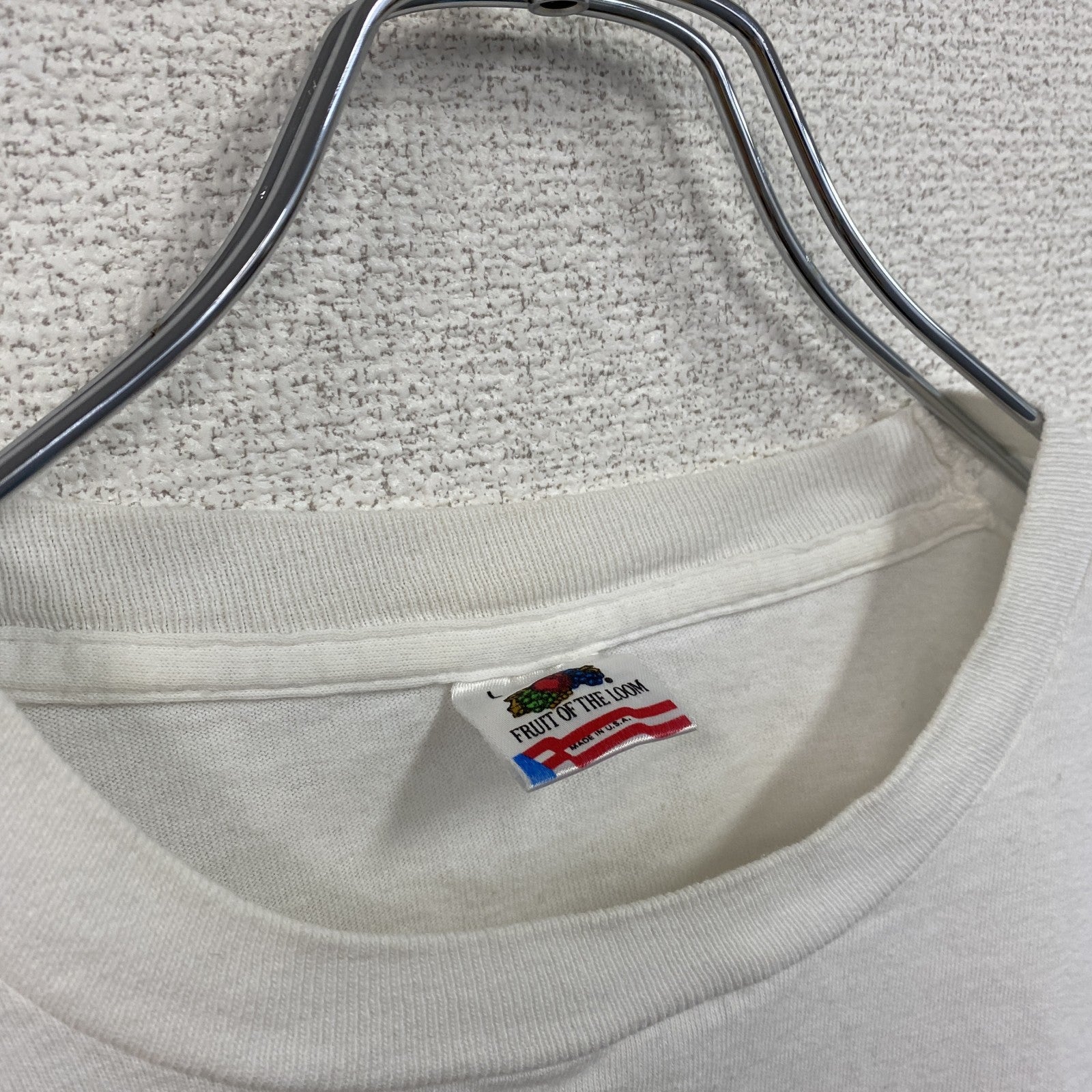 古着 used　FRUIT OF THE LOOＭ　半袖プリントTシャツ　シングルステッチ　90s　レトロ　クルーネック　Ｌサイズ