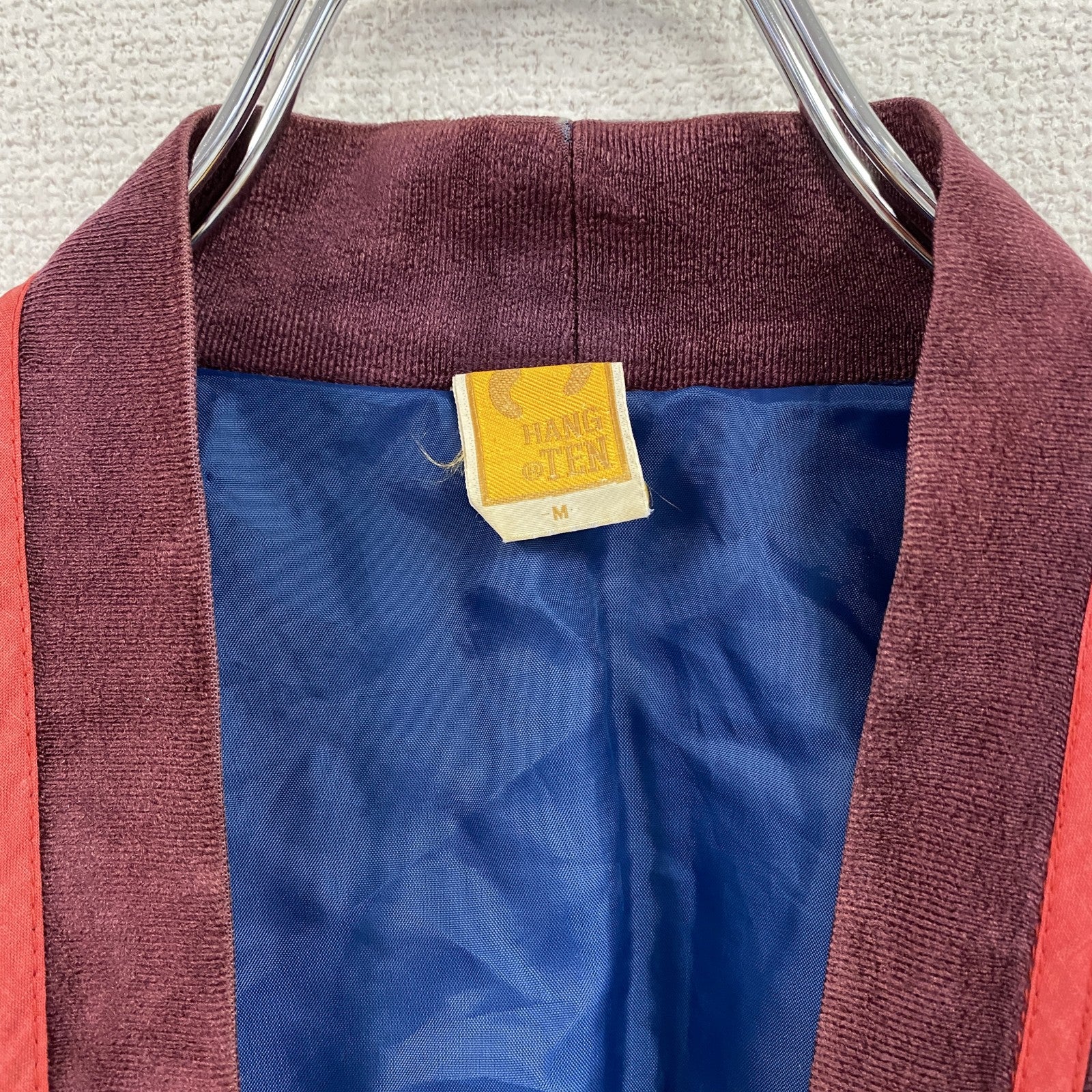 ～80s　HANG TEN　ハンテン　ガウンコート　ヴィンテージ　ボルドー　Mサイズ