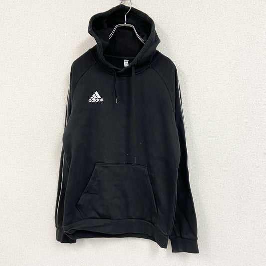 adidas　アディダス　スウェットパーカー/フーディー　パフォーマンスロゴ　ラグランスリーブ　黒　ブラック　Mサイズ