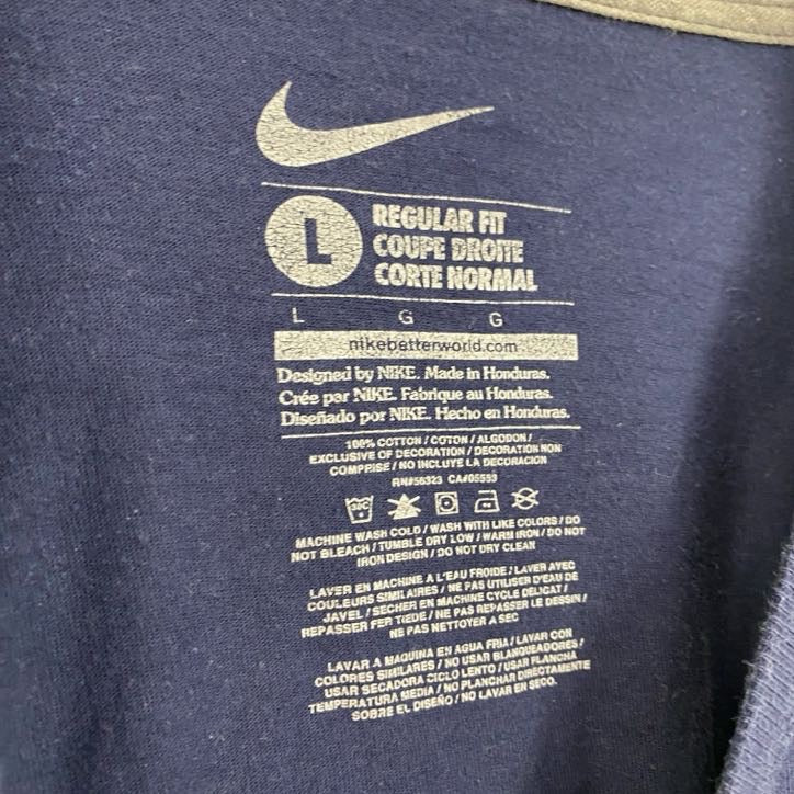 古着 used　NIKE　ナイキ　NFL　半袖プリントクルーネックTシャツ　シアトルシーホークス　フットボール　ネイビー　Lサイズ