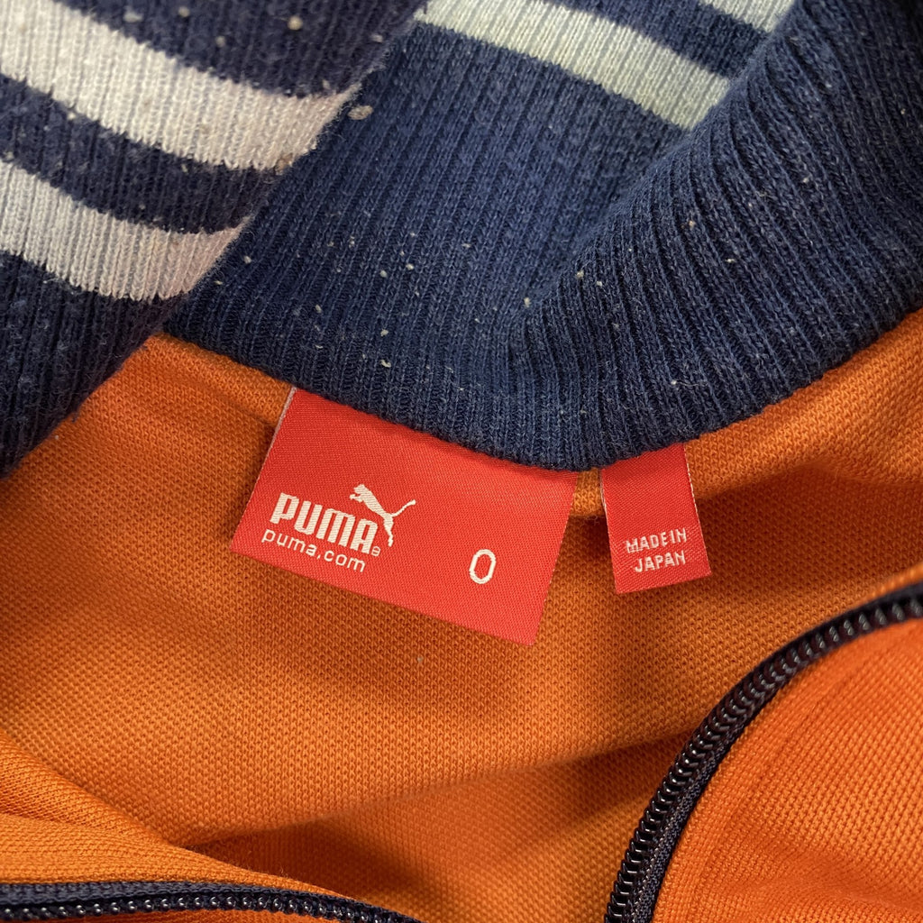 PUMA　プーマ　トラックジャケット/ジャージ　ラグランスリーブ　ジップポケット　ワンポイント　オレンジ　Oサイズ