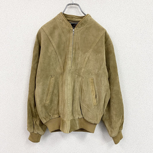HIGH CLASS LEATHER WEAR　ハイクラスレザーウェア　レザージャケット　レザーブルゾン　ヴィンテージ　キャメル　LLサイズ