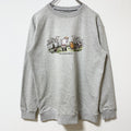 古着 used　SILLY OLD BEAR　長袖プリントスウェット　トレーナー　くまのプーさん　キャラクター　グレー　レトロ