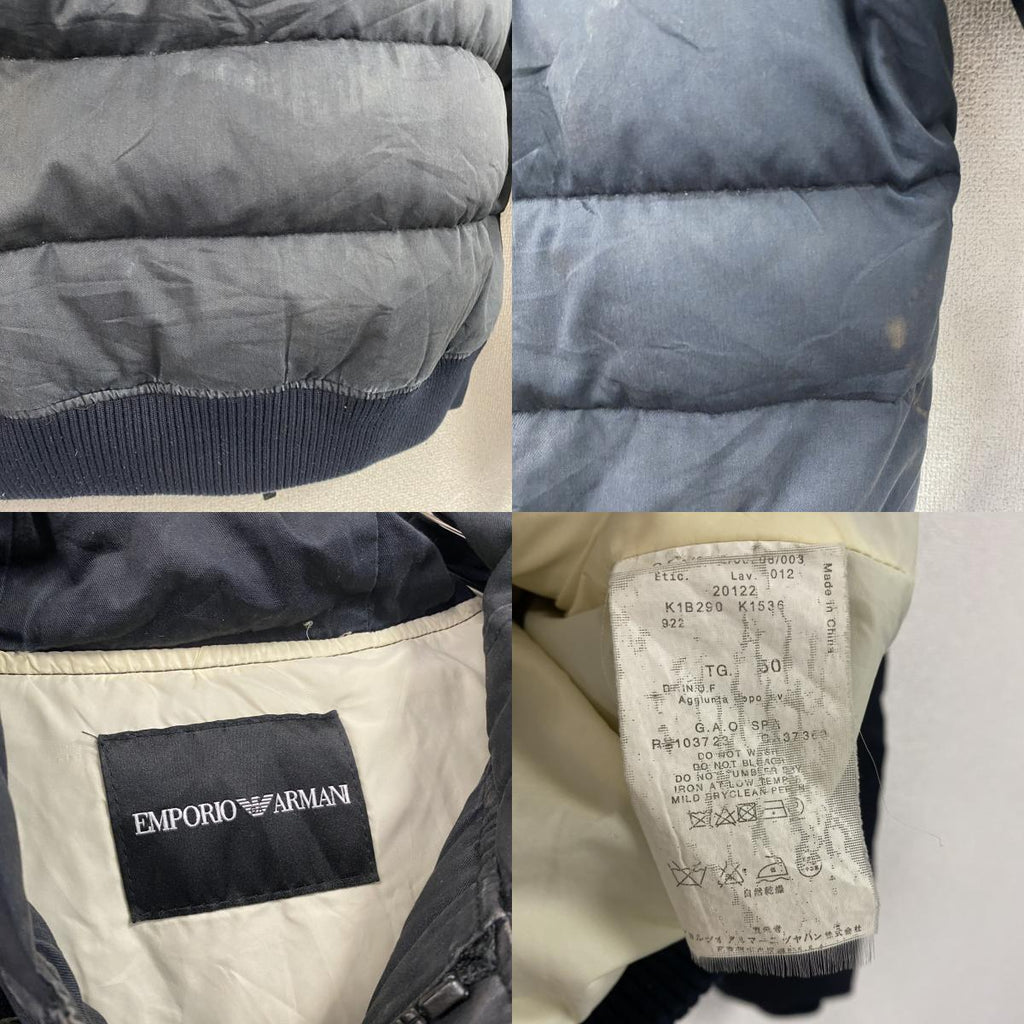 EMPORIO ARMANI　エンポリオアルマーニ　ダッフルデザインダウンジャケット　紺　ネイビー