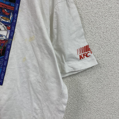 90s　KFC　ケーエフシー　HOME ALONe　ホームアローン　半袖プリントTシャツ　コラボT　白　ホワイト　