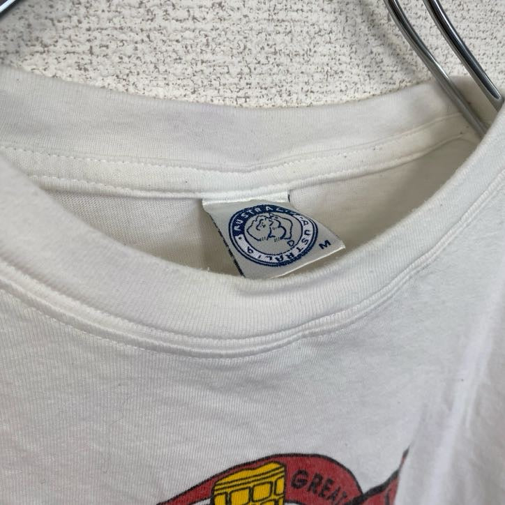 Australia　半袖プリントツアーTシャツ　オーストラリア　両面プリント　beer　白　ホワイト　Mサイズ