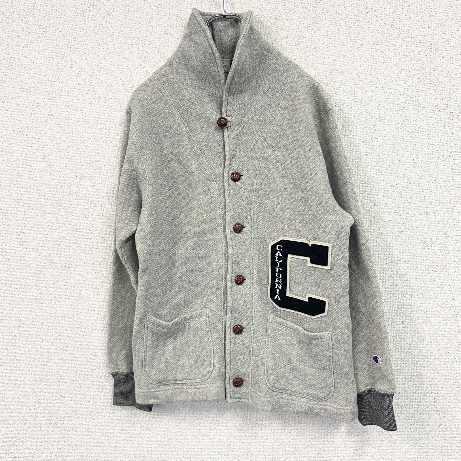 Champion　チャンピオン　スウェットパーカー　ボタン開き　灰色　グレー　Lサイズ