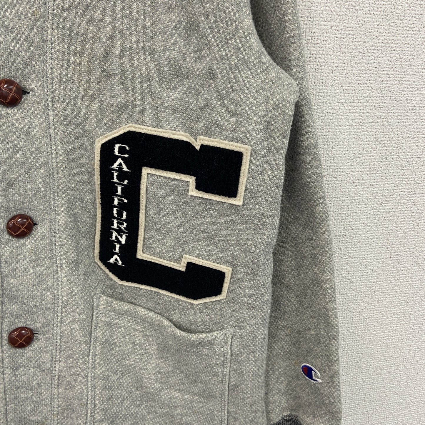 Champion　チャンピオン　スウェットパーカー　ボタン開き　灰色　グレー　Lサイズ