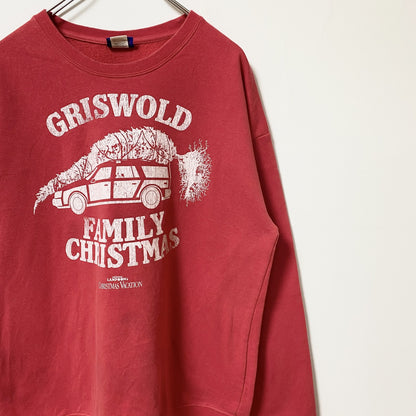 CHRISTMASVACATION　ナショナル・ランプーン　クリスマス・バケーション　ムービースウェット/トレーナー　レッド　Mサイズ