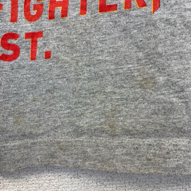 古着 used　adidas　アディダス　半袖プリントクルーネックTシャツ　ボクシング　スポーツ　グレー　Mサイズ