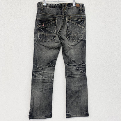 NICOLE CLUB FOR MEN　ブラックデニムパンツ/ジーンズ　ジップフライ　黒　ブラック　インディゴ　46サイズ
