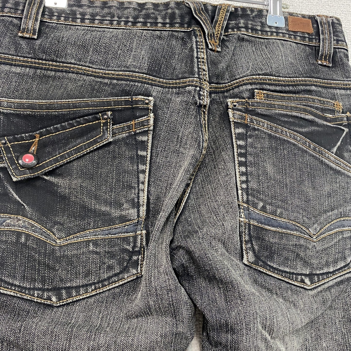 NICOLE CLUB FOR MEN　ブラックデニムパンツ/ジーンズ　ジップフライ　黒　ブラック　インディゴ　46サイズ