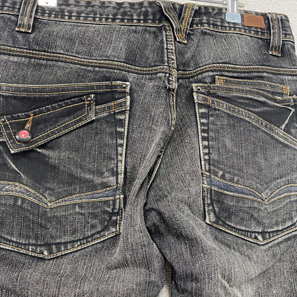 NICOLE CLUB FOR MEN　ブラックデニムパンツ/ジーンズ　ジップフライ　黒　ブラック　インディゴ　46サイズ