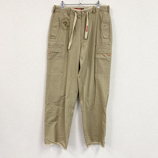 00s　Akademiks　アカデミクス　カーゴパンツ　ヴィンテージ　ベージュ　Lサイズ