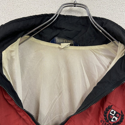 ～90s　HILTON　ヒルトン　ウインドブレーカー　フルジップジャケット　ヴィンテージ　赤　レッド　XLサイズ