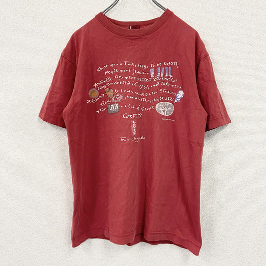Levi's　リーバイス　半袖プリントTシャツ　赤　レッド　Lサイズ　