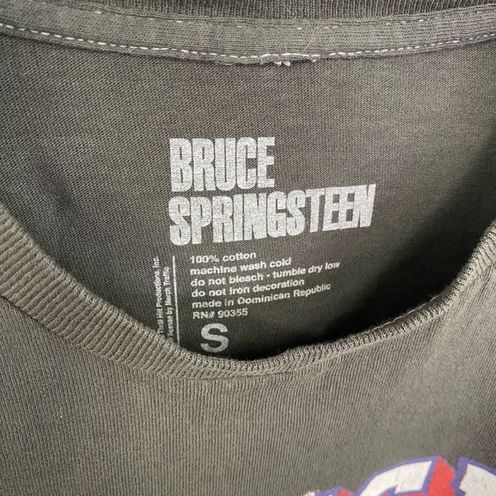 古着 used　半袖音楽プリントTシャツ　ブルーススプリングスティーン　黒　ブラック　クルーネック　レトロデザイン　Sサイズ