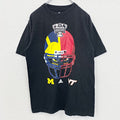古着 used　adidas　アディダス　半袖プリントデザインTシャツ　ミシガンホッケー　シュガーボウル　黒　ブラック　Mサイズ