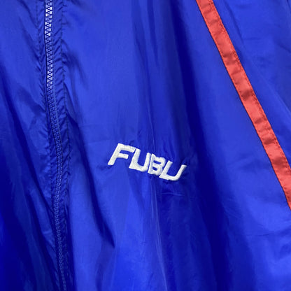 FUBU　フブ　フルジップジャケット　刺繍ロゴ　青　ブルー　2Xサイズ