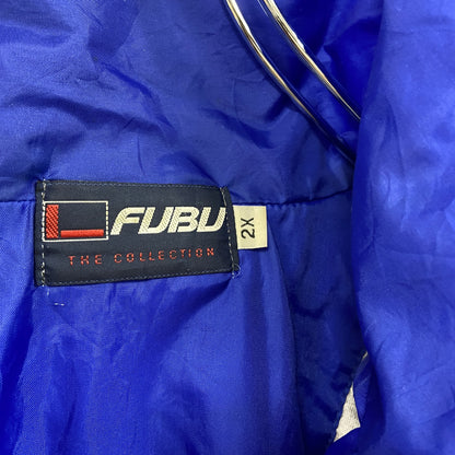 FUBU　フブ　フルジップジャケット　刺繍ロゴ　青　ブルー　2Xサイズ