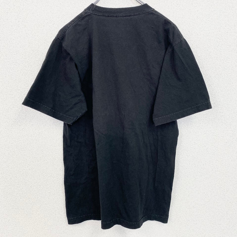 古着 used　adidas　アディダス　半袖プリントデザインTシャツ　ミシガンホッケー　シュガーボウル　黒　ブラック　Mサイズ