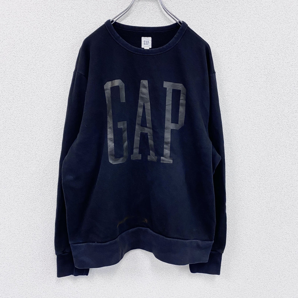 GAP　ギャップ　スウェット/トレーナー　デカロゴ　黒　ブラック　XLサイズ