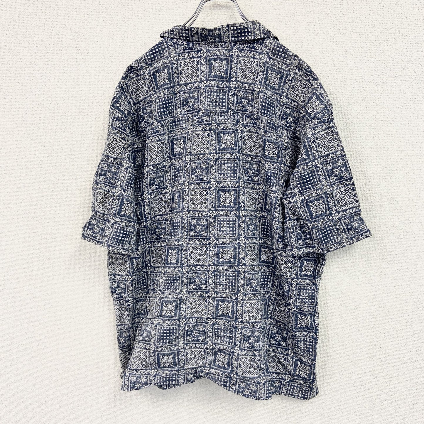 Reyn Spooner　UNIQLO　ユニクロ　半袖シャツ/柄シャツ　総柄　紺　ネイビー　XLサイズ
