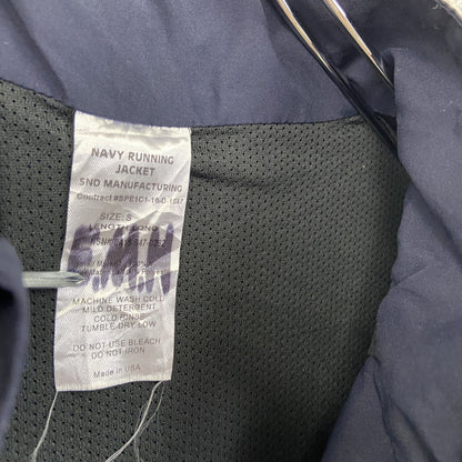 U.S.NAVY　RUNNING JACKET　ナイロンジャケット　ミリタリー　米軍　デカロゴ　紺　ネイビー　Sサイズ