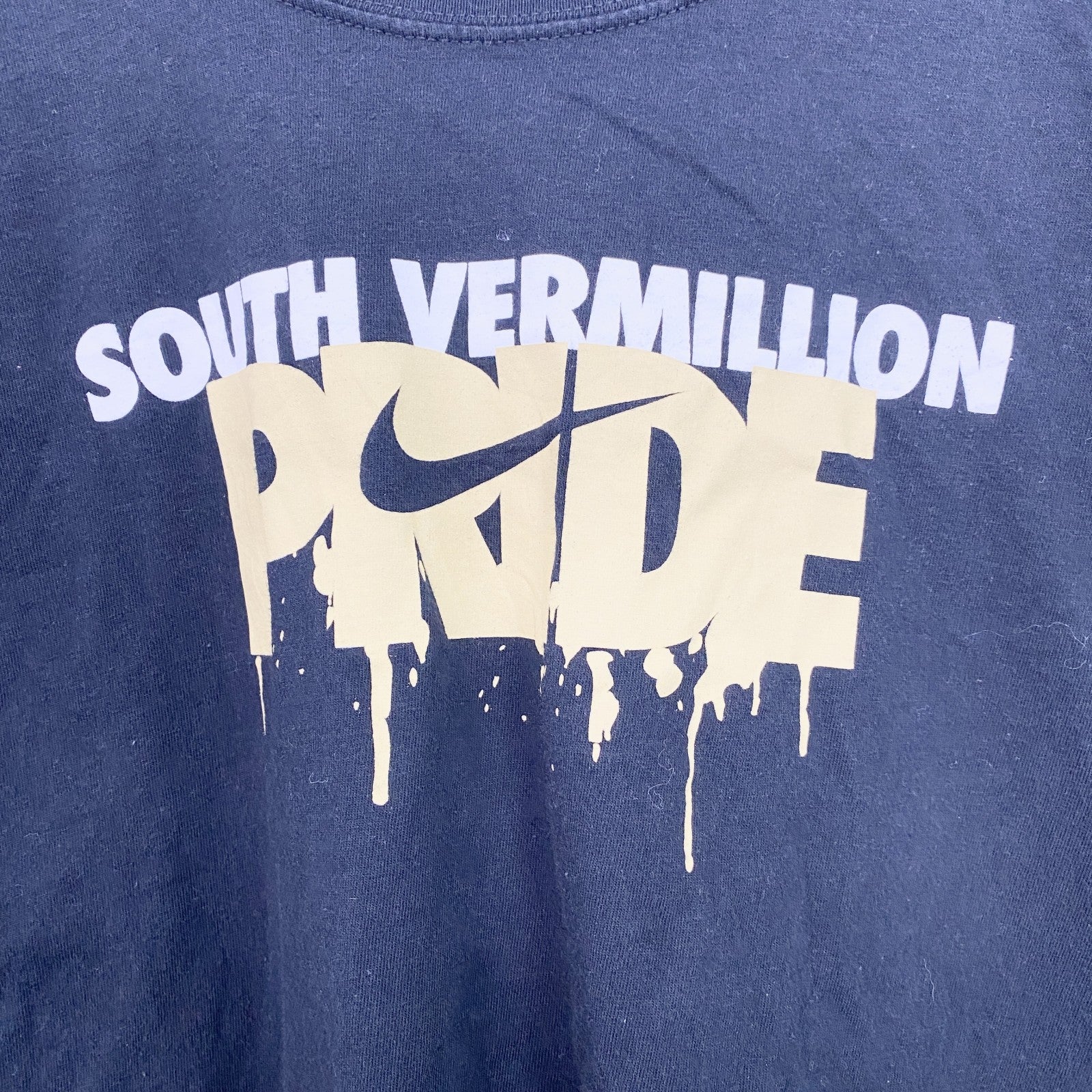 古着 used　NIKE　ナイキ　長袖プリントTシャツ　ヴァーミリオン　PRIDE　クルーネックロンT　黒　ブラック　Mサイズ
