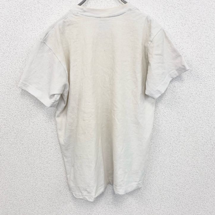 古着 used　半袖プリントTシャツ　自由の女神　アメリカ　国旗　白　ホワイト　クルーネック　レトロデザイン　Sサイズ