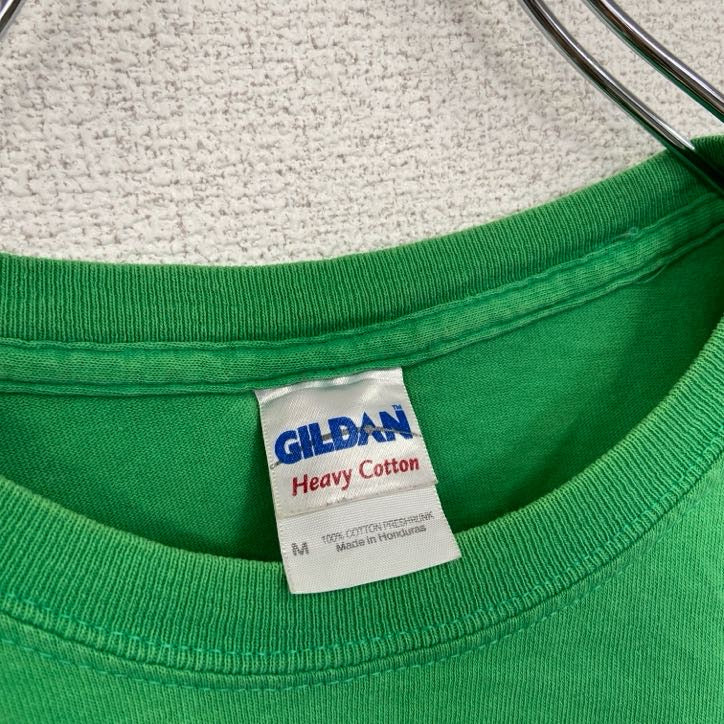古着 used　GILDAN　ギルダン　GREENDAY　グリーンデイ　半袖バンドプリントTシャツ　緑　グリーン　Mサイズ