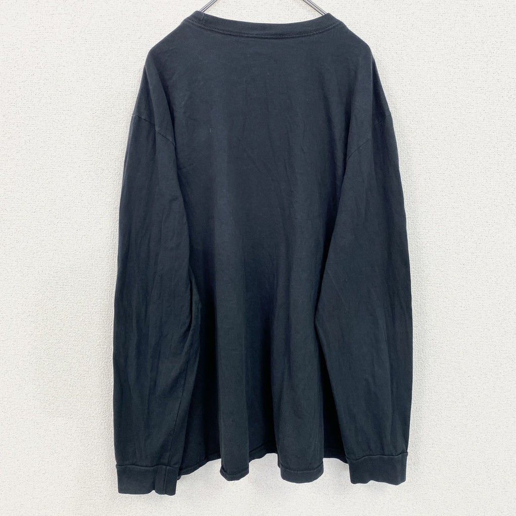 古着 used　NIKE　ナイキ　長袖プリントTシャツ　クルーネックロンT　マイアミ　黒　ビッグシルエット　3XLサイズ