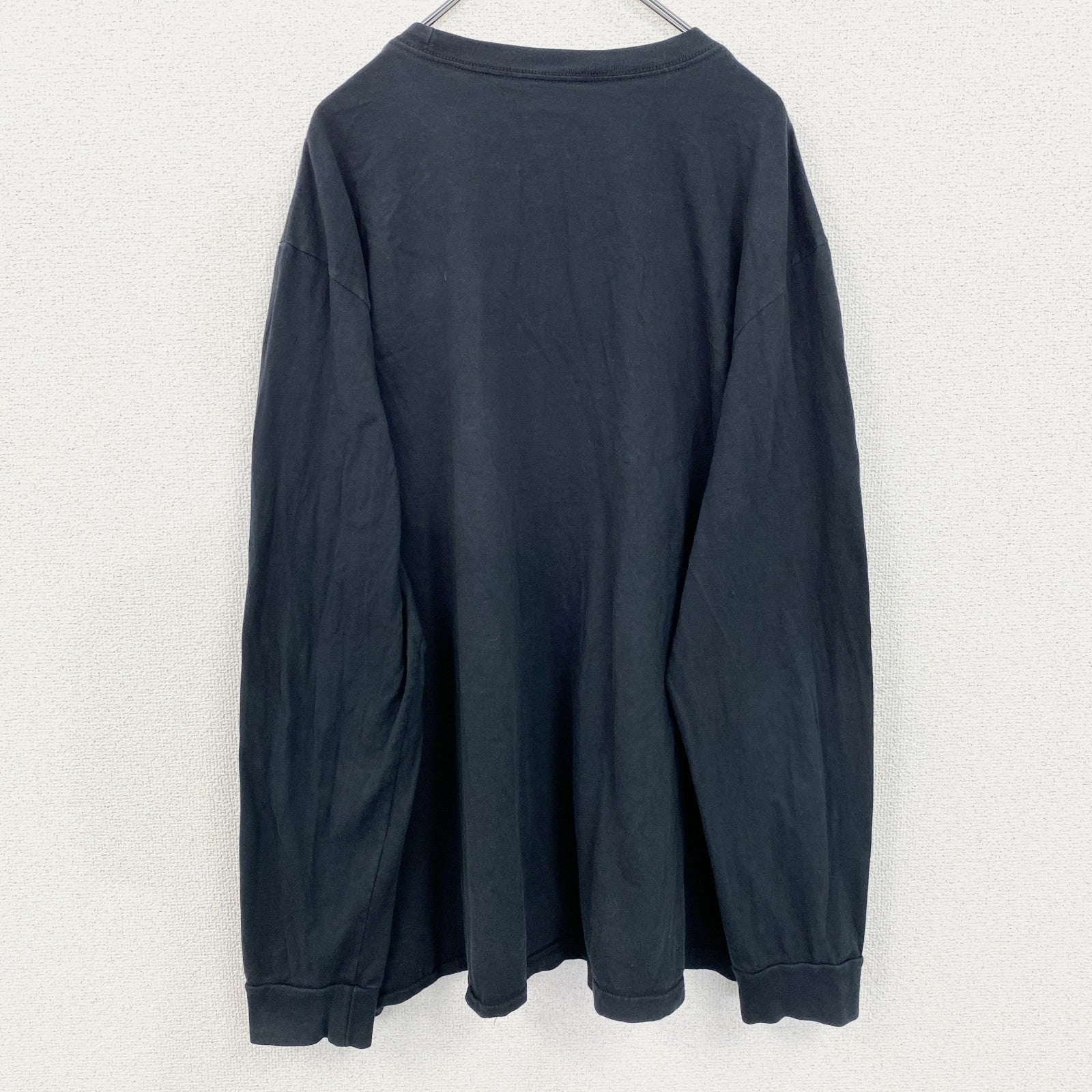 古着 used　NIKE　ナイキ　長袖プリントTシャツ　クルーネックロンT　マイアミ　黒　ビッグシルエット　3XLサイズ