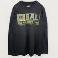 古着 used　NFL　TEAM APPAREL　レイブンズ　長袖プリントTシャツ　ロンT　フットボール　黒　ブラック　Sサイズ