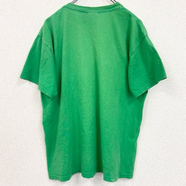 古着 used　GILDAN　ギルダン　GREENDAY　グリーンデイ　半袖バンドプリントTシャツ　緑　グリーン　Mサイズ