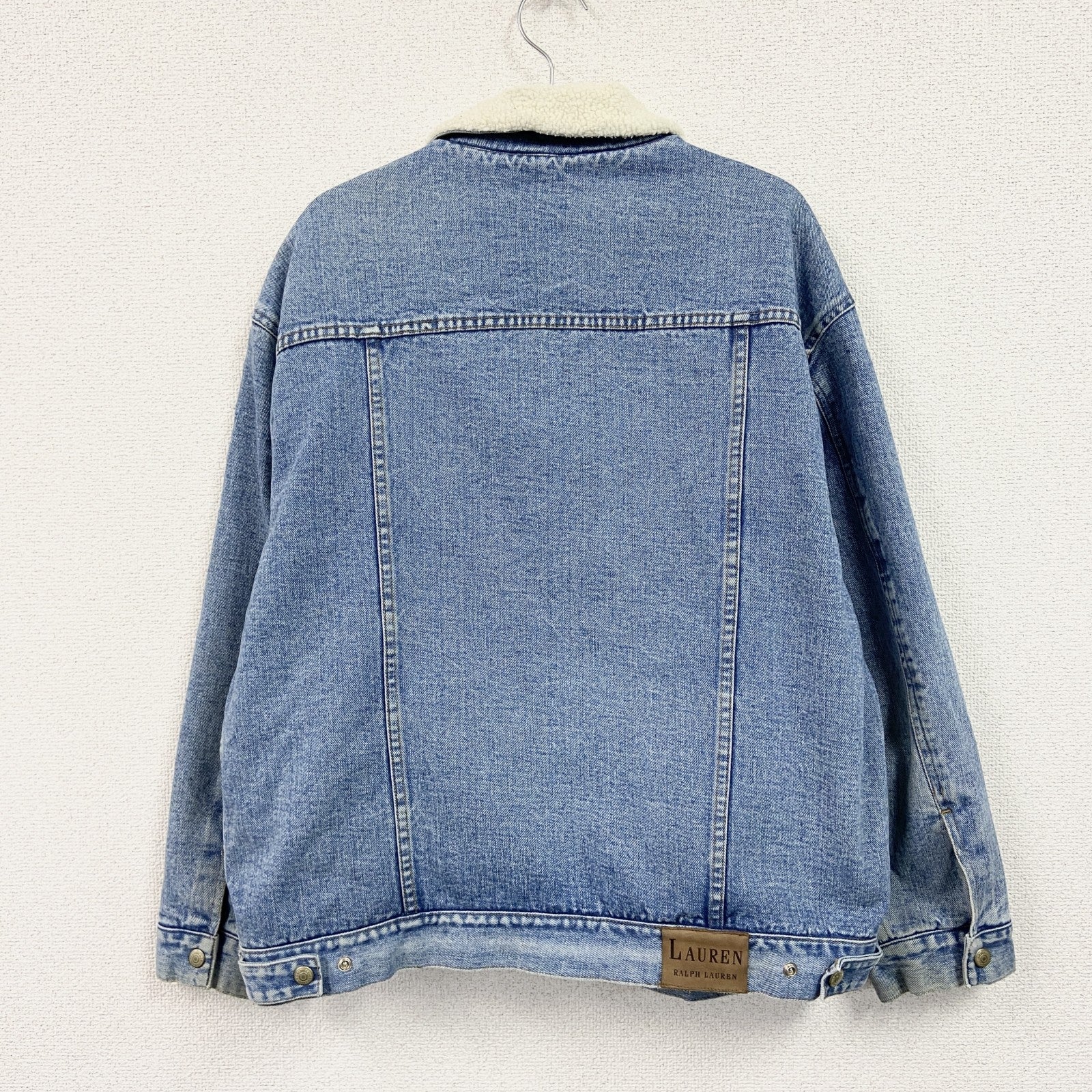 ～90s　RALPH LAUREN　ラルフローレン　デニムボアジャケット/Gジャン　ヴィンテージ　インディゴ　Mサイズ