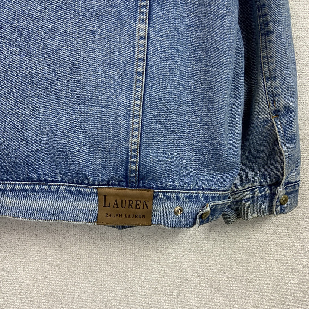 ～90s　RALPH LAUREN　ラルフローレン　デニムボアジャケット/Gジャン　ヴィンテージ　インディゴ　Mサイズ