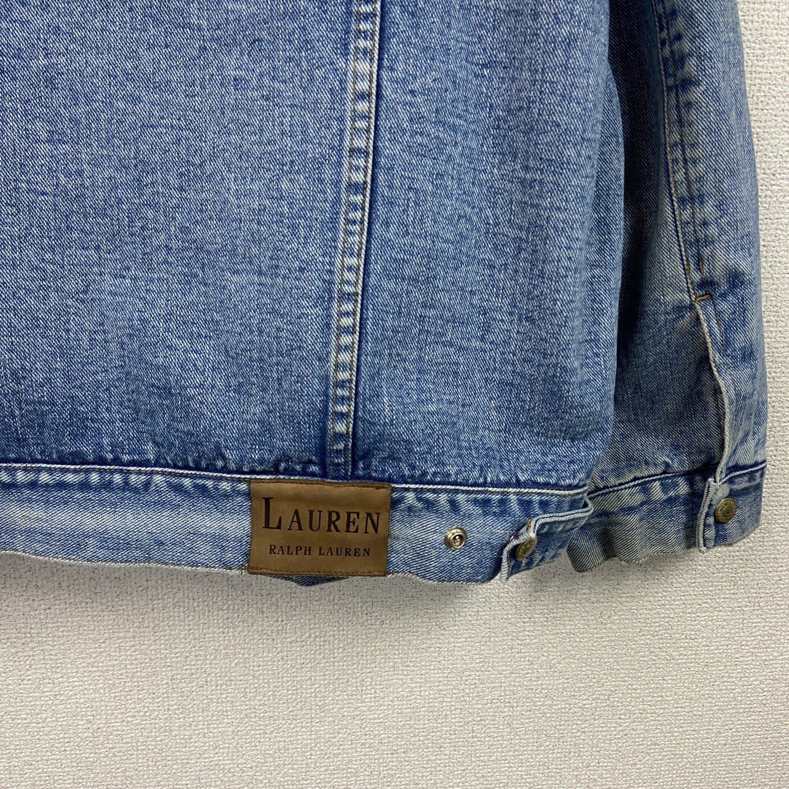 ～90s　RALPH LAUREN　ラルフローレン　デニムボアジャケット/Gジャン　ヴィンテージ　インディゴ　Mサイズ