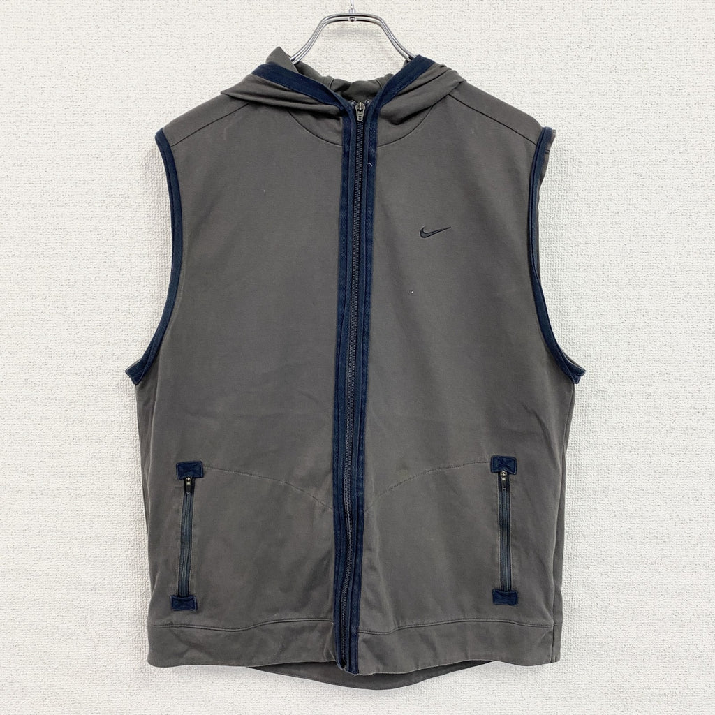 NIKE　ナイキ　DRI-FIT　フルジップベスト　ダークグレー　2XLサイズ