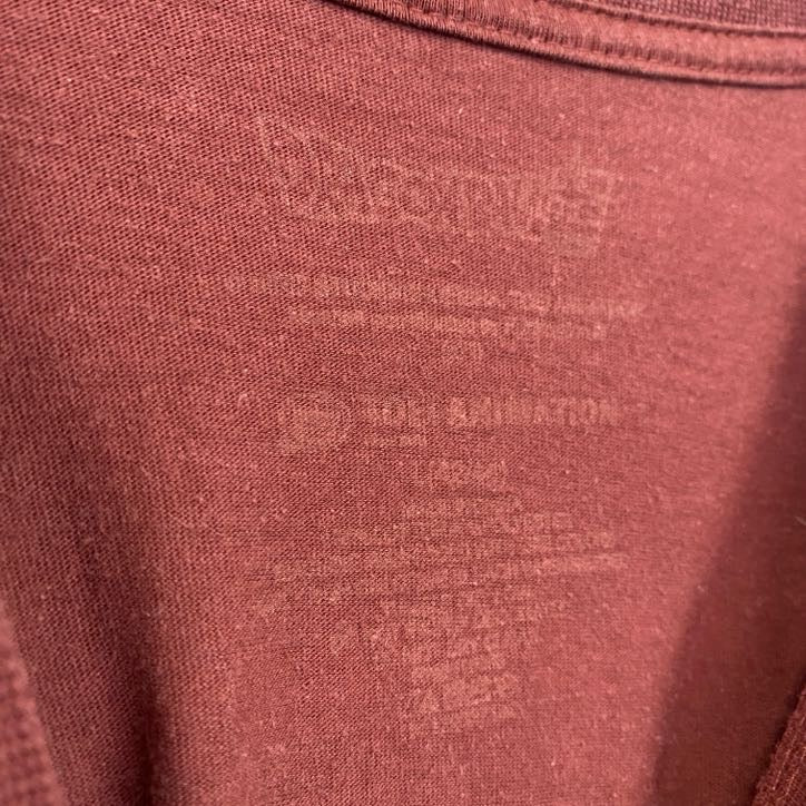 古着 used　ドラゴンボール　孫悟空　ベジータ　長袖アニメキャラクターTシャツ　デザインプリントロンT　ブラウン　Lサイズ