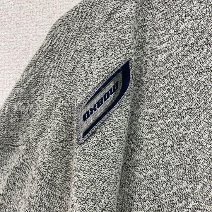 古着 used　半袖プリントTシャツ　レトロデザイン　クルーネック 　ワンポイントロゴ　両面プリント　ニット生地　霜降りグレー　